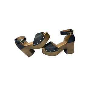 Qupid Wedge‎ Studded Black Size 7.5 Strappy sandals